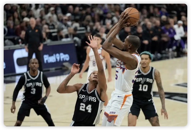 ?？怂?6+9杜蘭特22分 文班缺陣馬刺送太陽4連敗 